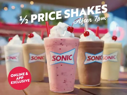 half price shakes after 7 PM